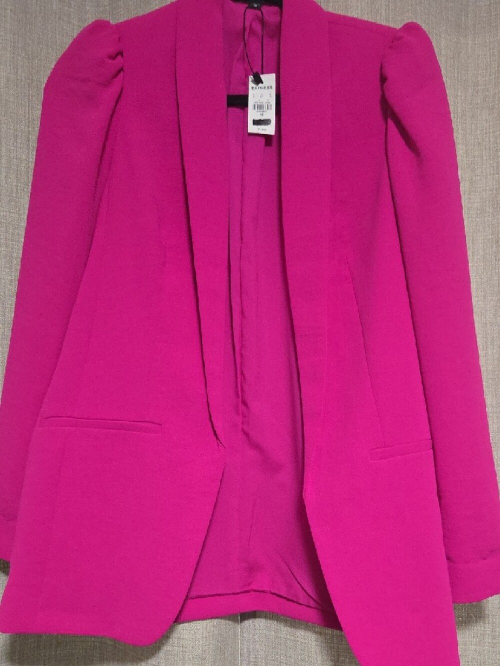 Express Fuchsia Open-Front Blazer Jacket - Picture 2 of 5